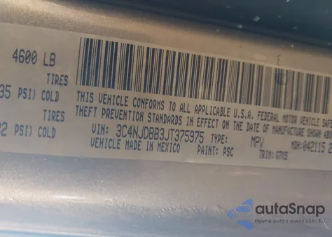 2018 Jeep Compass Latitude 4X4 из США, поврежденный, VIN 3C4NJDBB3JT375975